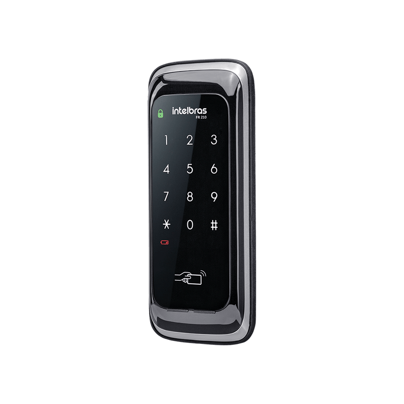 Fechadura Digital Para Portas de Correr de Sobrepor FR 210 Preta Intelbras