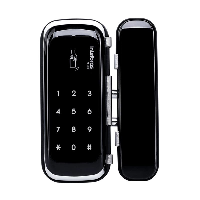Fechadura Digital Para Portas de Vidro FR 400 Preta Intelbras