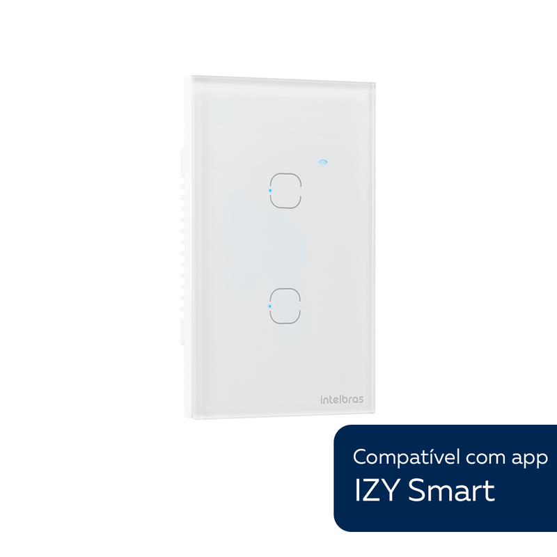 Kit Casa Inteligente Interruptor Touch EWS 1002 Branco Intelbras – 3 unidades