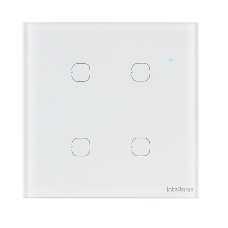 Interruptor Smart Wi-Fi Touch 4 teclas EWS 1004 Branco Intelbras