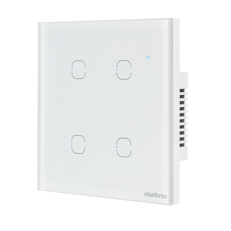 Interruptor Smart Wi-Fi Touch 4 teclas EWS 1004 Branco Intelbras