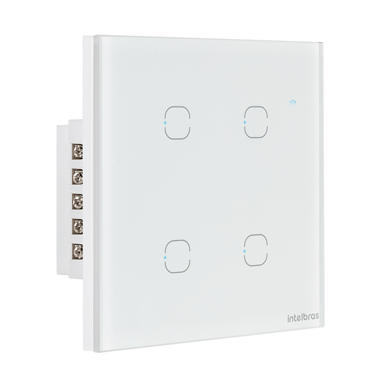 Interruptor Smart Wi-Fi Touch 4 teclas EWS 1004 Branco Intelbras