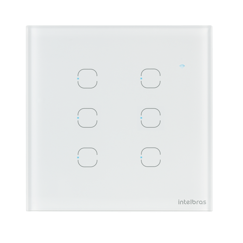 Interruptor Smart Wi-Fi Touch 6 teclas EWS 1006 Branco Intelbras