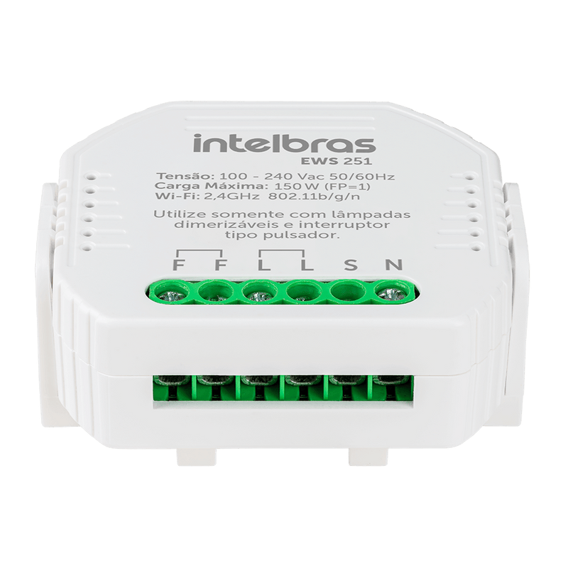 Minicontrolador Dimmer Wi-fi para 1 Interruptor EWS 251 Intelbras