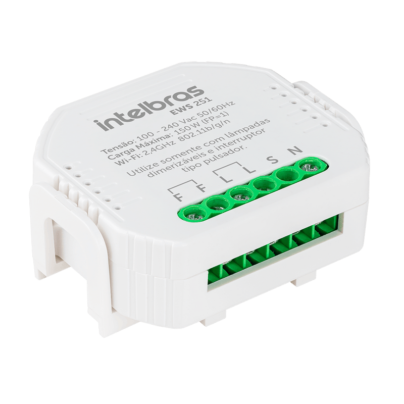 Minicontrolador Dimmer Wi-fi para 1 Interruptor EWS 251 Intelbras