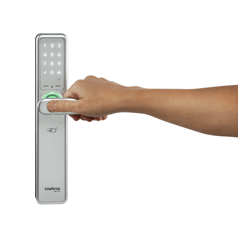 Fechadura Smart de Embutir com Biometria IFR 7000 Prata Intelbras