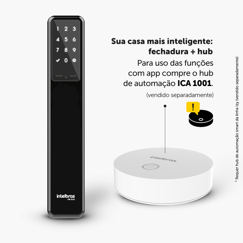 Fechadura Digital Inteligente de Embutir IFR 3001 Intelbras FRETE GRÁTIS