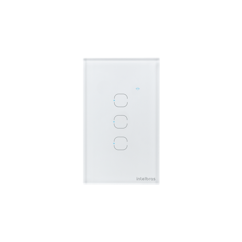 Interruptor Inteligente Touch Wi-Fi 3 Teclas EWS 1003 Branco Intelbras