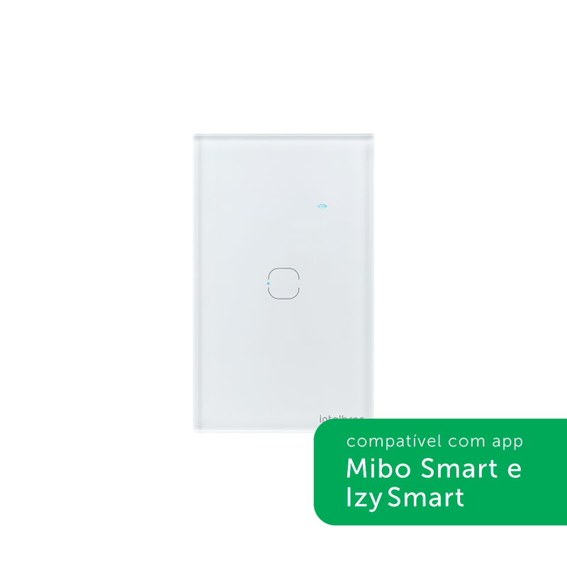 Interruptor Inteligente Touch Wi-Fi 1 Tecla EWS 1001 Branco Intelbras