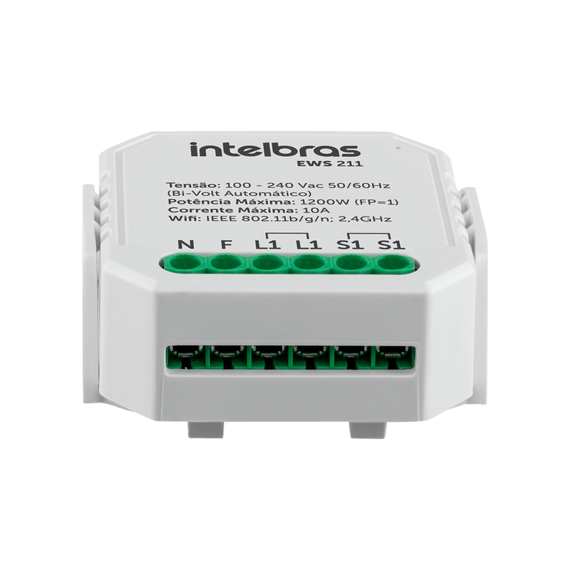 Minicontrolador Smart Wi-Fi para 1 Interruptor EWS 211 Intelbras