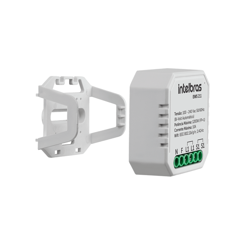 Minicontrolador Smart Wi-Fi para 1 Interruptor EWS 211 Intelbras