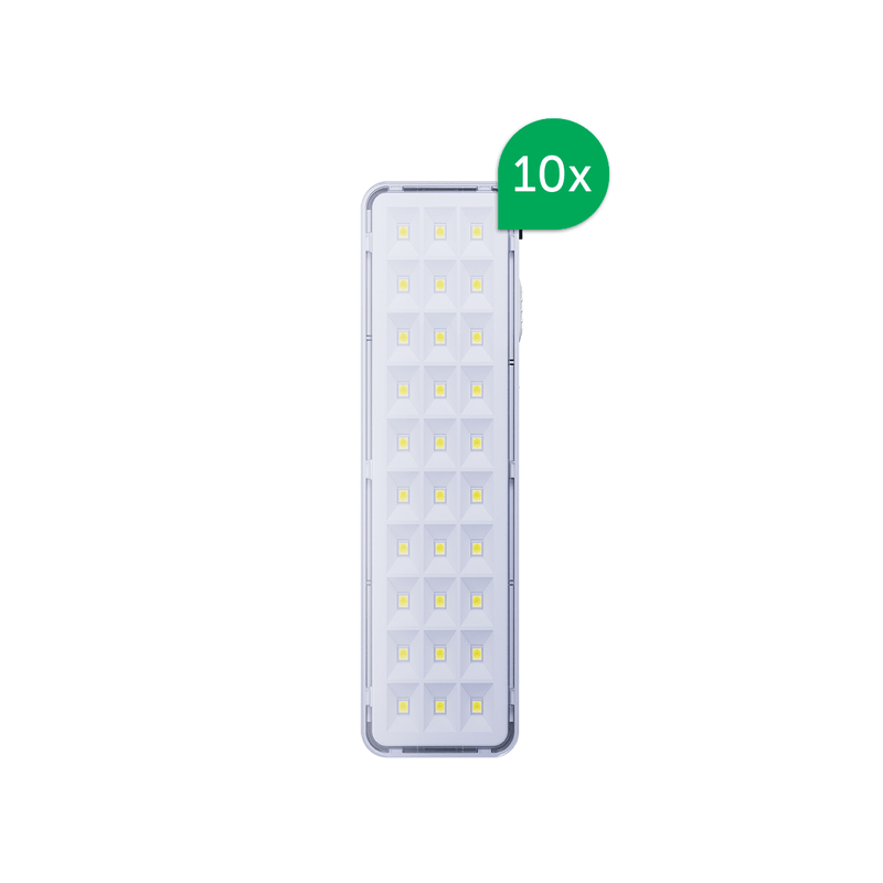 Kit Luminária de Emergência Autônoma Intelbras LEA 31 - 10 Unidades