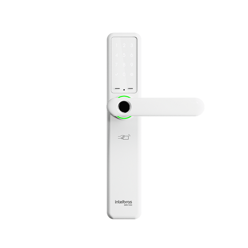 Fechadura Inteligente com Biometria MFR 7000 de Embutir Branca Intelbras