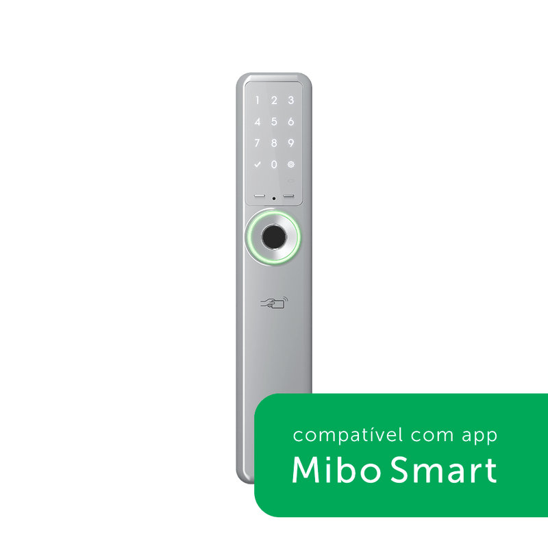 Fechadura Inteligente sem Maçaneta MFR 7001 de Embutir Prata Intelbras