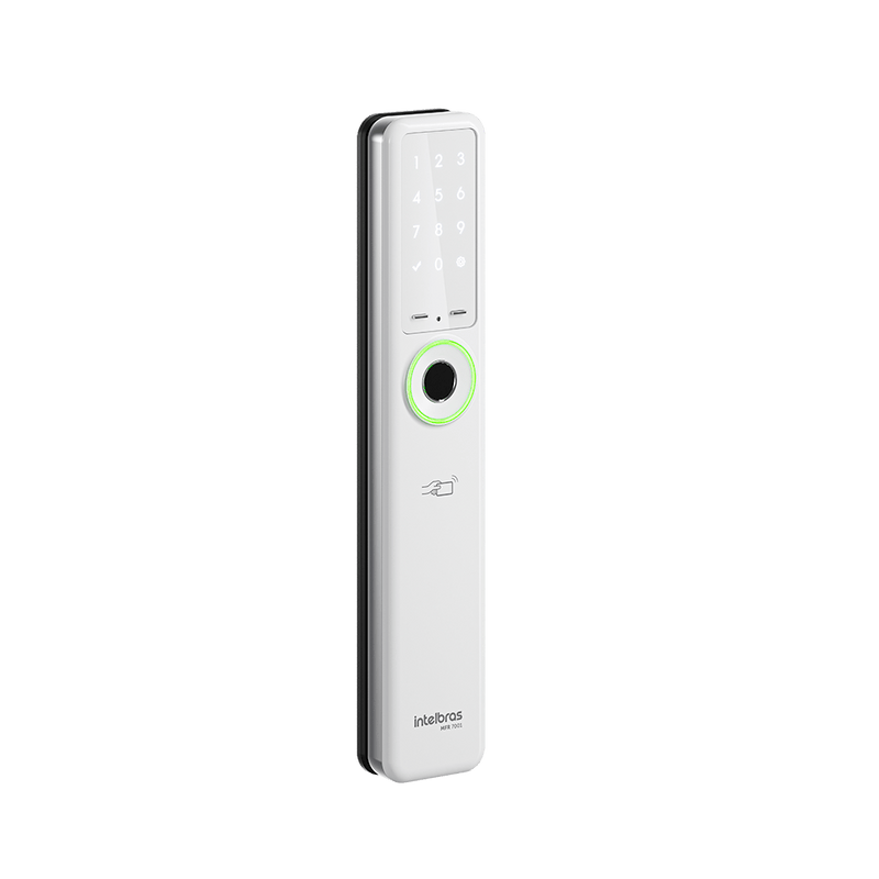 Fechadura Inteligente sem Maçaneta MFR 7001 de Embutir Branca Intelbras