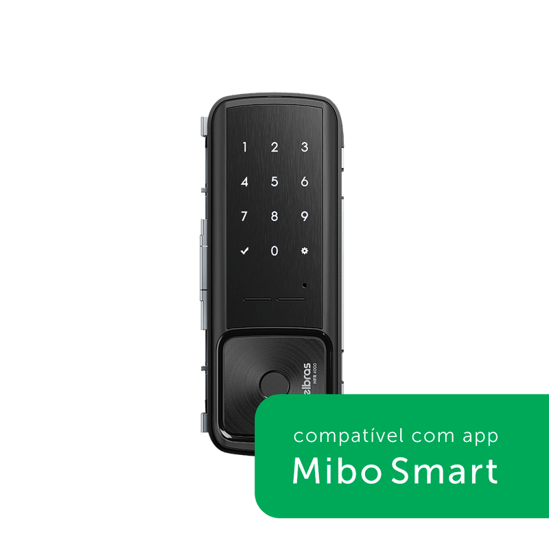 Fechadura Inteligente Para Portas de Vidro de Sobrepor MFR 4000 Intelbras