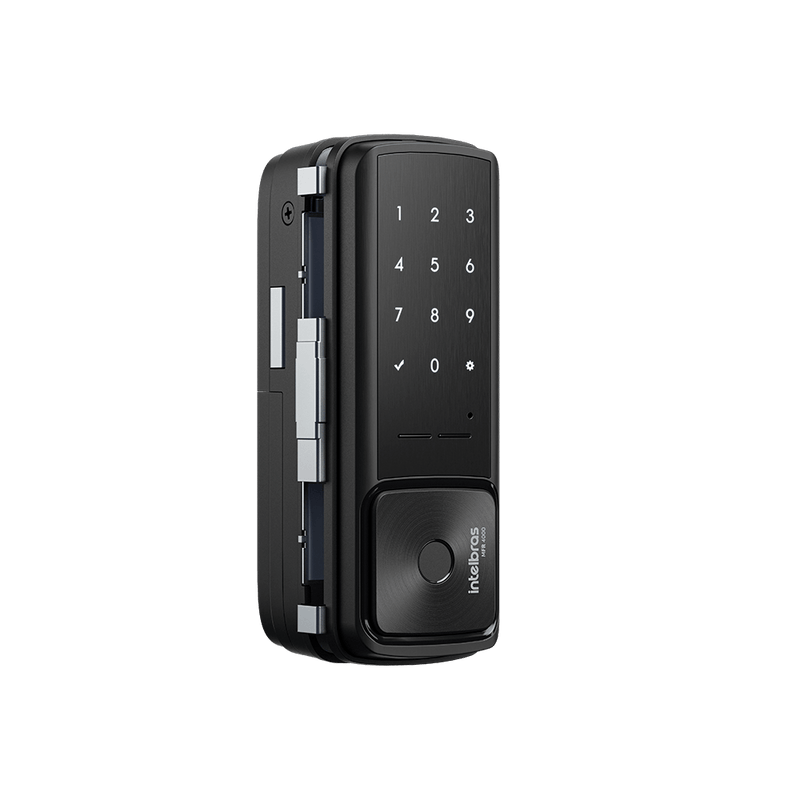 Fechadura Inteligente Para Portas de Vidro de Sobrepor MFR 4000 Intelbras
