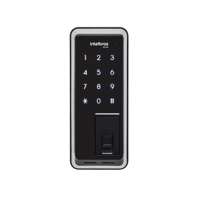 Kit Fechadura Digital de Sobrepor com Biometria FR 220 + Câmera Inteligente IM8 Intelbras