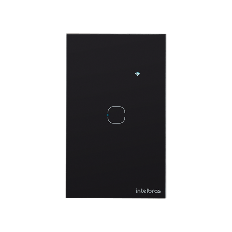 Interruptor Touch Inteligente Zigbee 1 Tecla EZS 1001 Preto Intelbras