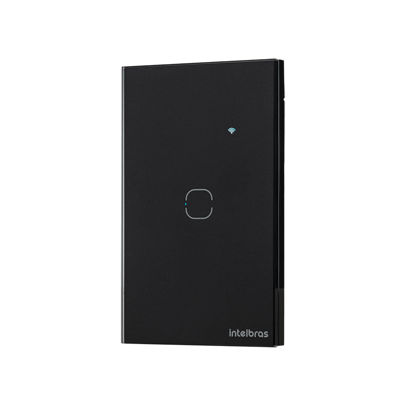 Interruptor Touch Inteligente Zigbee 1 Tecla EZS 1001 Preto Intelbras
