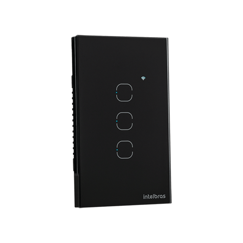 Interruptor Touch Inteligente Zigbee 3 Teclas EZS 1003 Preto Intelbras