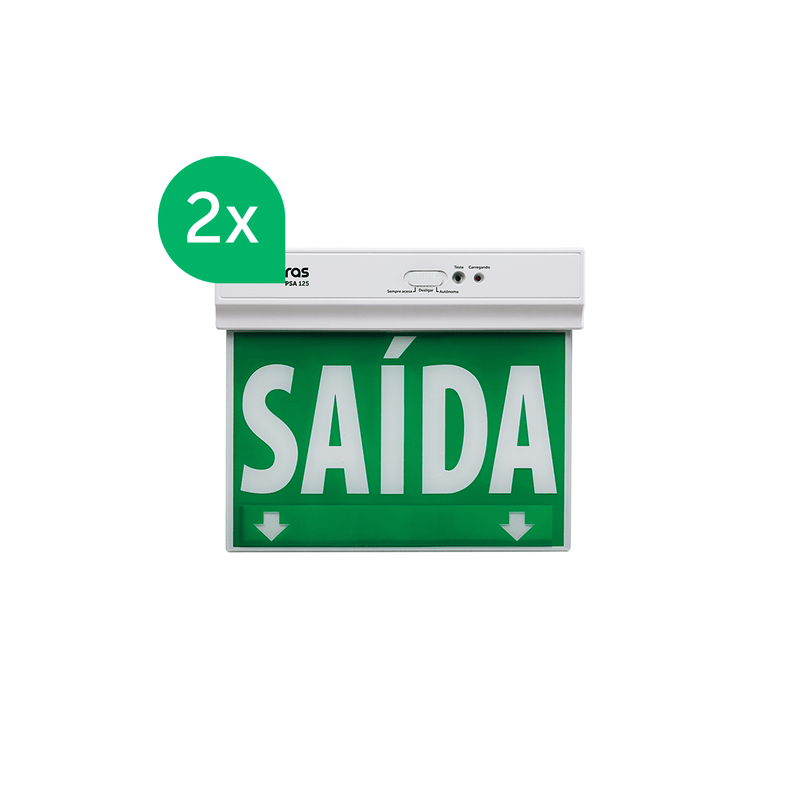 Kit Placa de Sinalização Face Única PSA 125 Intelbras - 2 peças