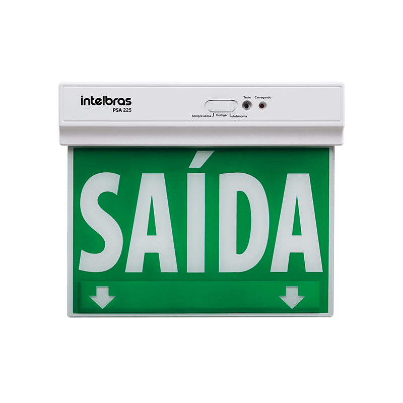 Kit Luminária de Emergência + Placa de Sinalização + Sensor de Presença ESP 360+