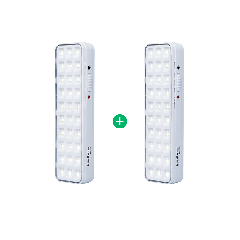 Kit Luminária de Emergência LDE 30L Intelbras - 2 unidades
