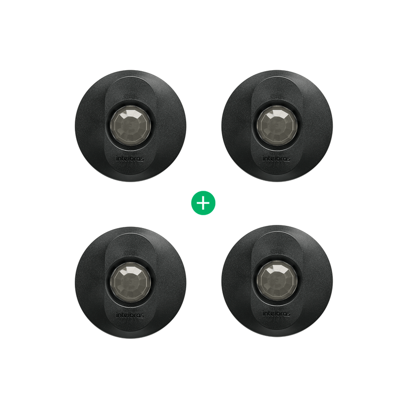 Kit Interruptor Sensor de Presença para Iluminação ESPI 360 Preto - 4 unidades