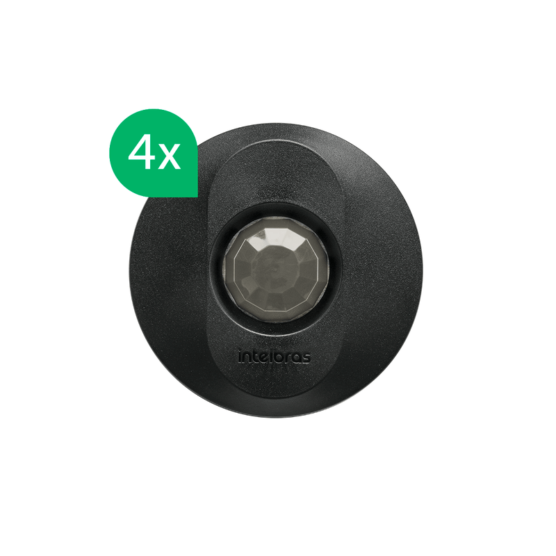 Kit Interruptor Sensor de Presença para Iluminação ESPI 360 Preto - 4 unidades