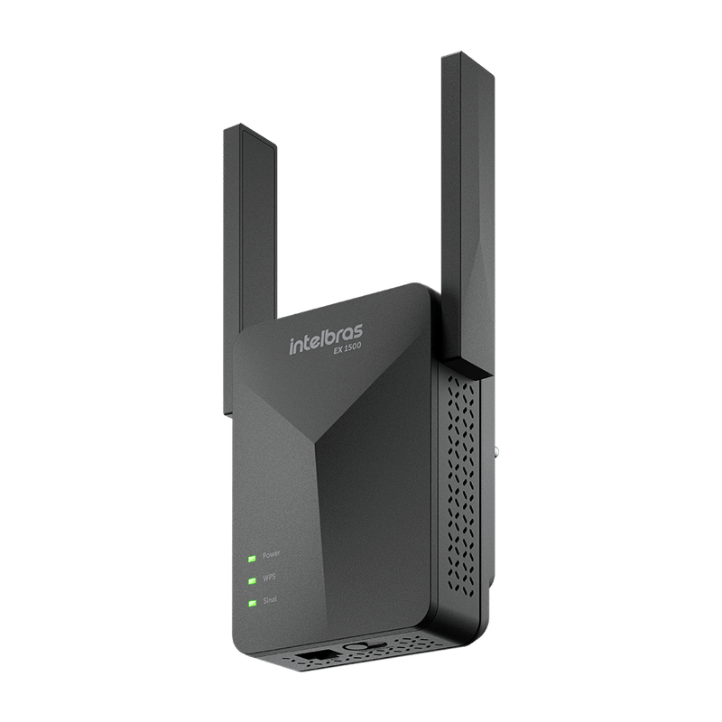 Extensor Mesh Cobertura de Até 100m² Wi-Fi 6 EX 1500 Preto Intelbras