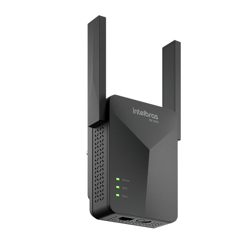 Extensor Mesh Cobertura de Até 100m² Wi-Fi 6 EX 1500 Preto Intelbras