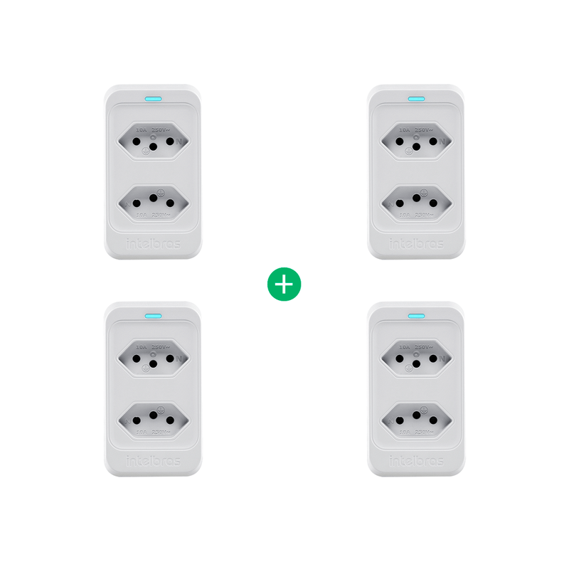 Kit dispositivo de Proteção Elétrica Intelbras EPS 302 Branco - 4 Peças
