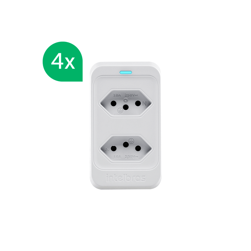 Kit dispositivo de Proteção Elétrica Intelbras EPS 302 Branco - 4 Peças