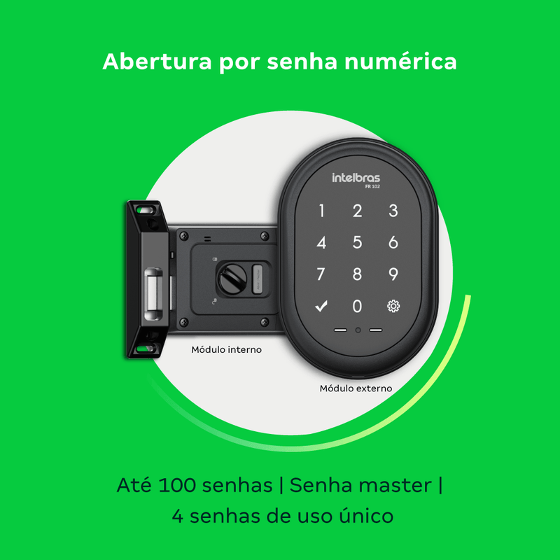 Fechadura Digital de Sobrepor FR 102 Intelbras