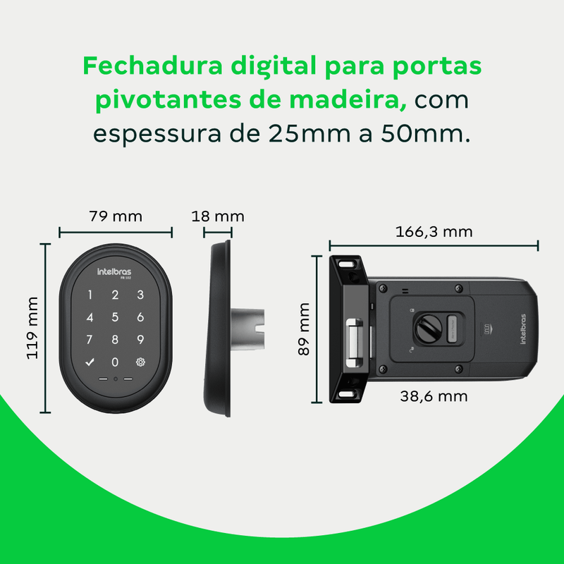 Fechadura Digital de Sobrepor FR 102 Intelbras