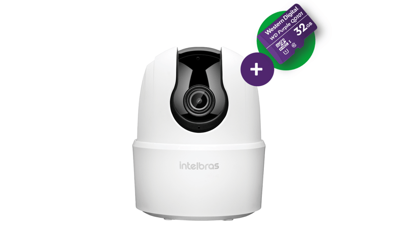 Câmera Inteligente Visão 360° com MicroSD 32GB Intelbras IME 360 3MP