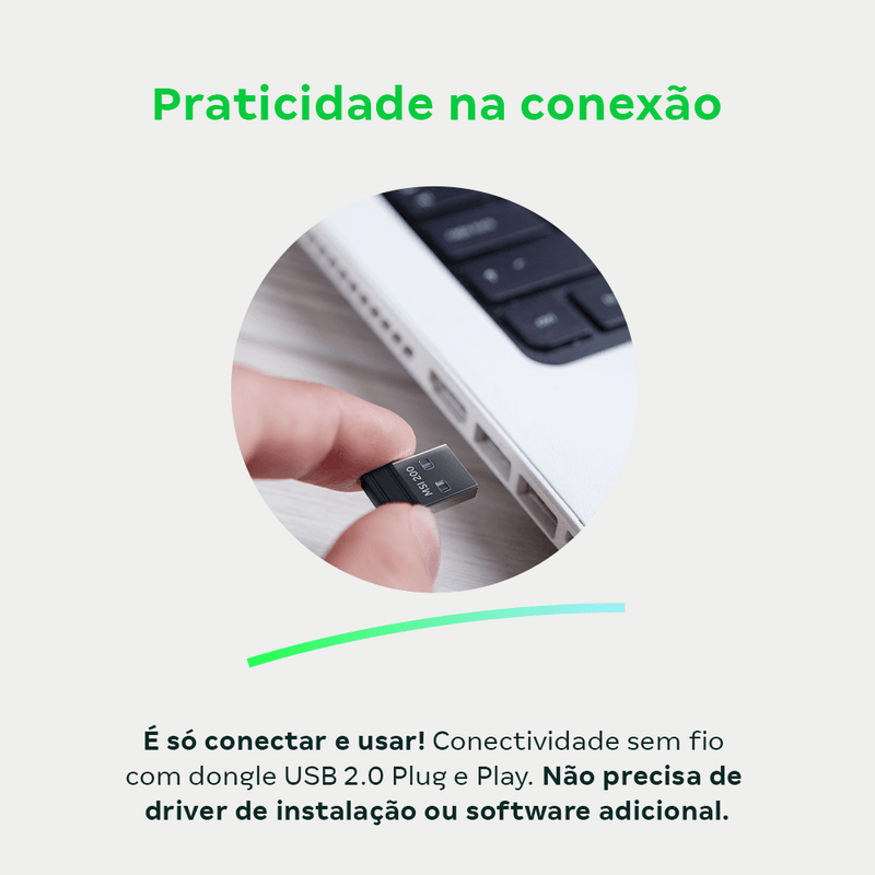 Kit Teclado e Mouse sem Fio Intelbras CSI50 Clique Silencioso