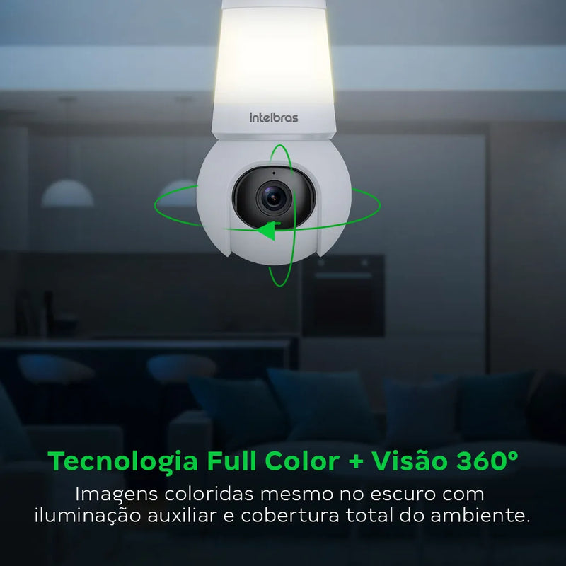 Câmera Inteligente iM6 com Conector E27 e Sensor Autotracking Intelbras