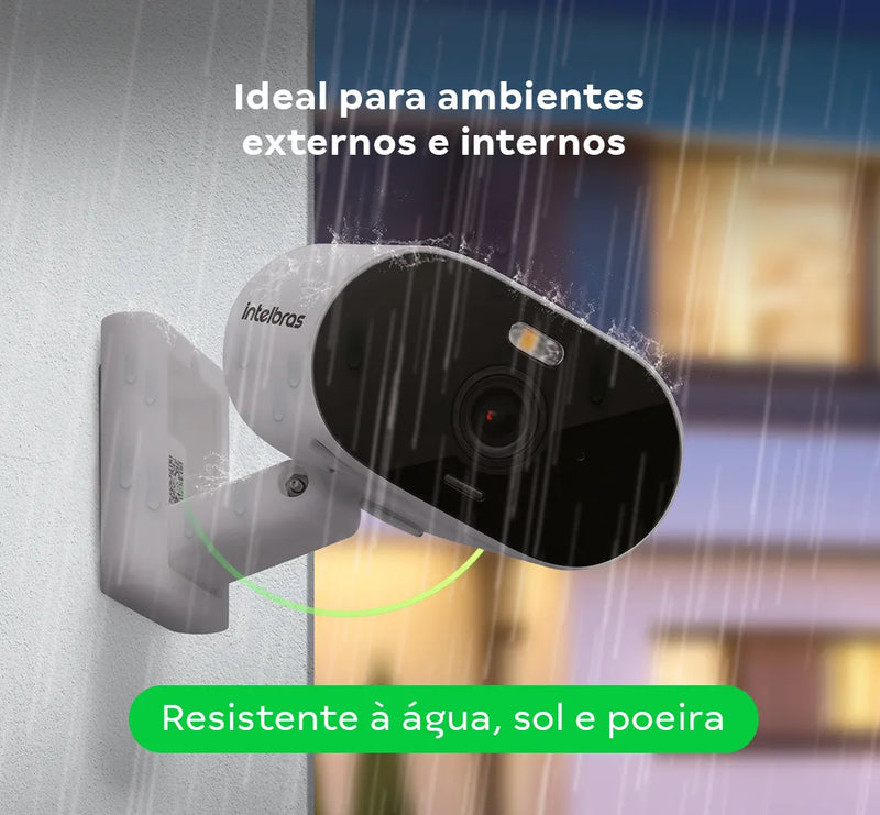 Kit Câmera de Video Full HD Wi-Fi Full Color Intelbras IME 500 com Cartão MicroSD 32GB