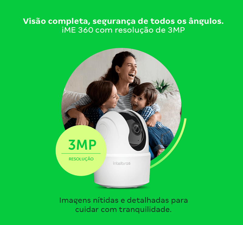 Câmera Inteligente Visão 360° com MicroSD 32GB Intelbras IME 360 3MP