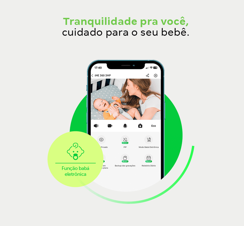 Câmera Inteligente Visão 360° com MicroSD 32GB Intelbras IME 360 3MP